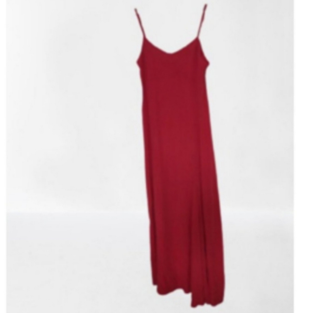 Jigsaw 100% Silk Orange Maxi Dress Sz 8 US